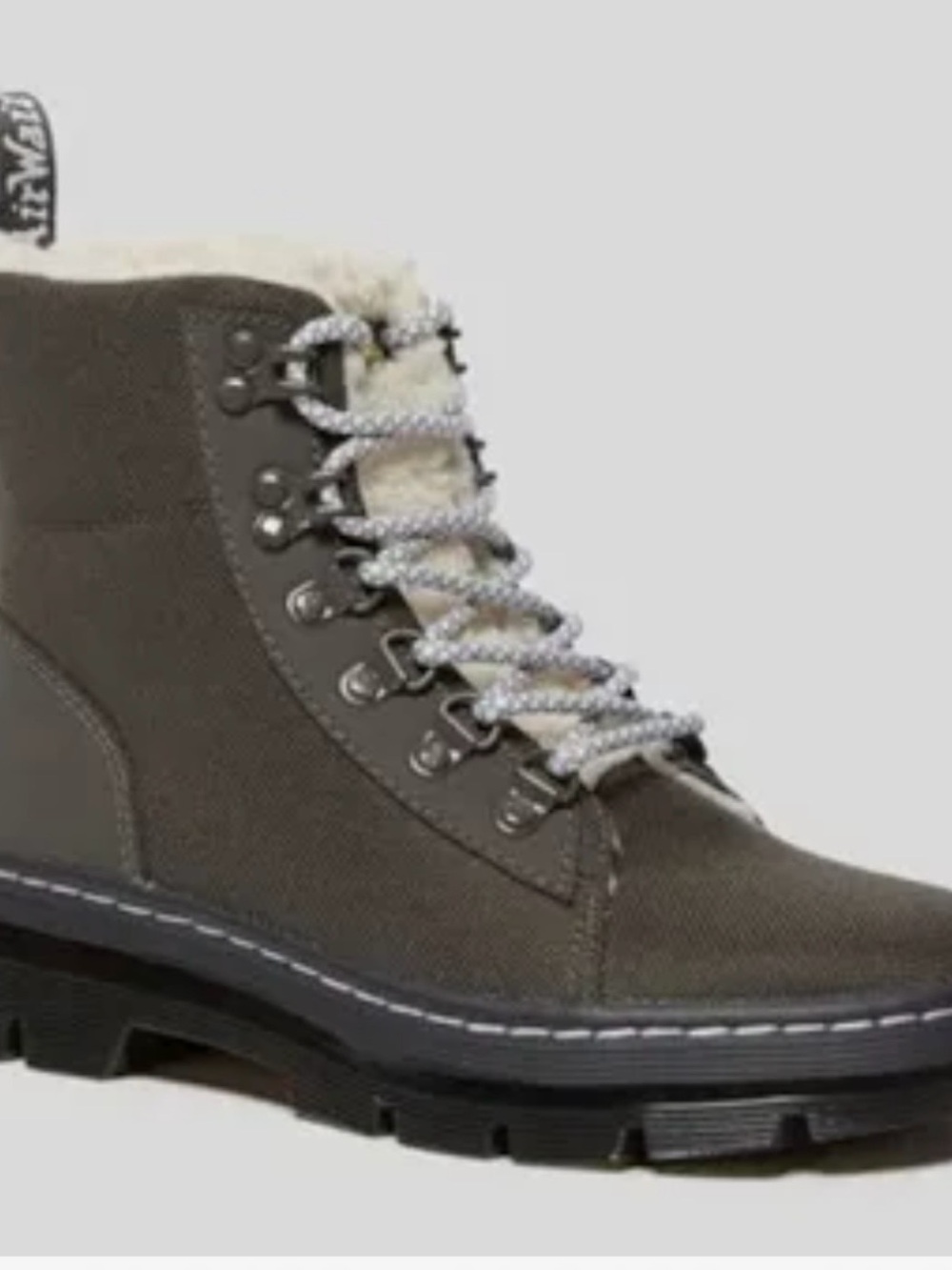 Lace-Up Winter Boot with Faux Fur Collar